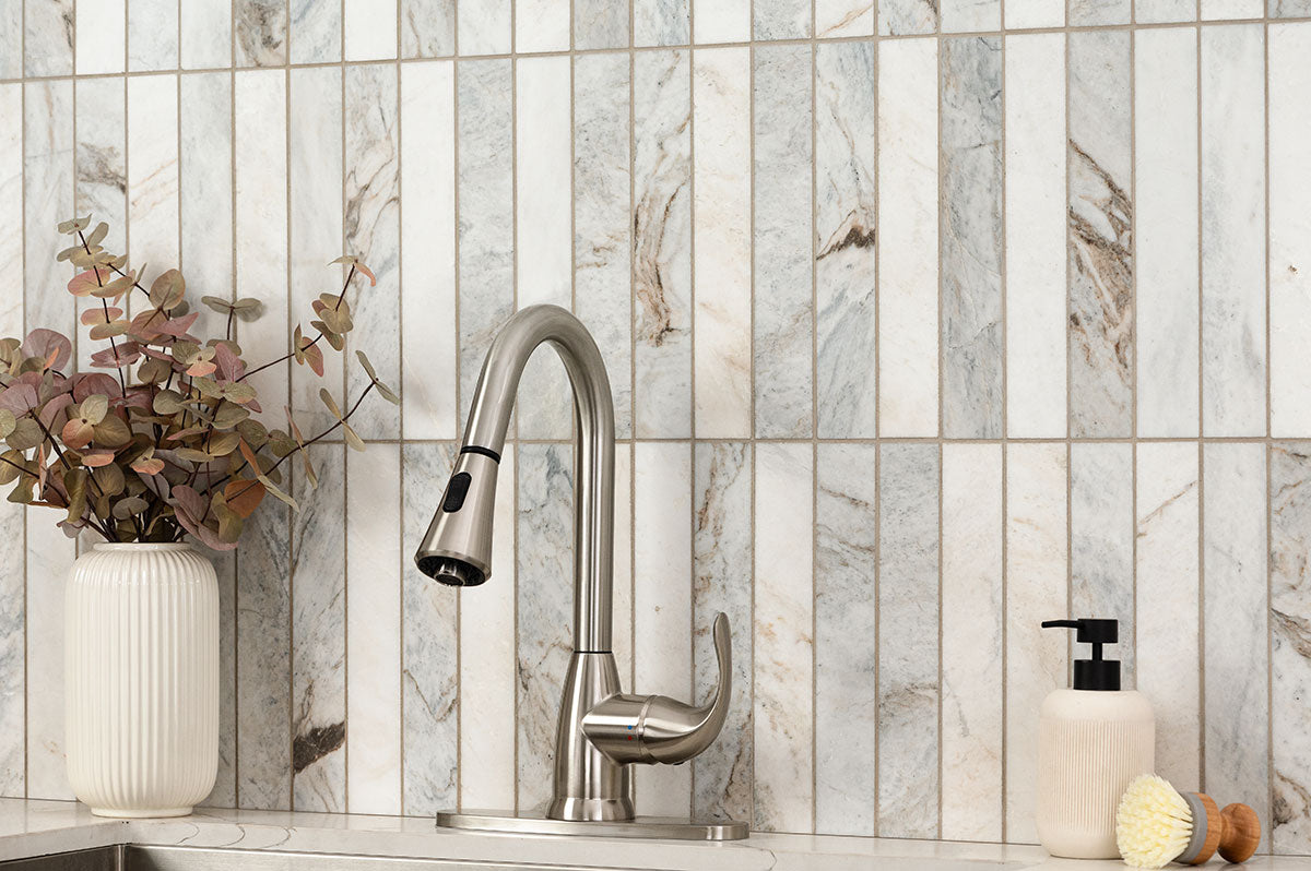 ARABESCATO VENATO WHITE STACK HONED 2X12 Mosaic, Floor or Wall Tile - Shop at Home Craft Studio - 8