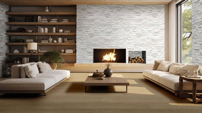 ARCTIC WHITE LEDGER CORNER 9X18 Stacked Stone - Shop at Home Craft Studio - 8