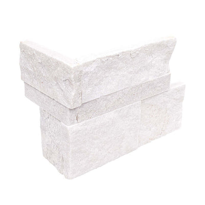 ARCTIC WHITE LEDGER CORNER 9X18 Stacked Stone - Shop at Home Craft Studio - 1