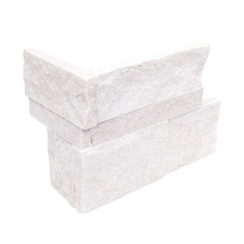 ARCTIC WHITE LEDGER CORNER 9X18 Stacked Stone - Shop at Home Craft Studio - 1