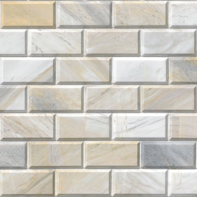 ATHENA GOLD 2X4 HONED AND BEVELED Floor or Wall Tile, Mosaic - Shop at Home Craft Studio - 1
