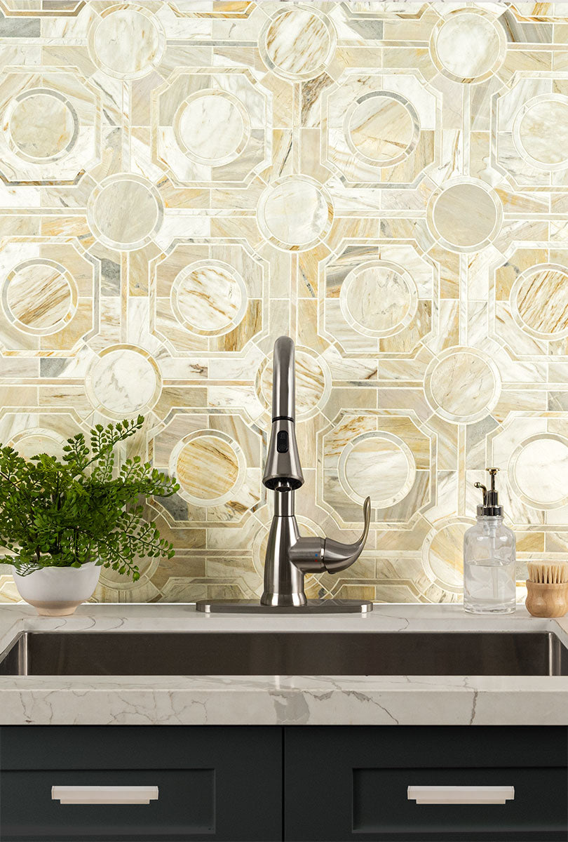 ATHENA GOLD REGENCY POLISHED Mosaic, Wall Tile - Shop at Home Craft Studio - 5