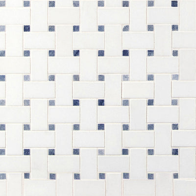 AZULA BASKETWEAVE POLISHED Mosaic, Floor or Wall Tile - Shop at Home Craft Studio - 1
