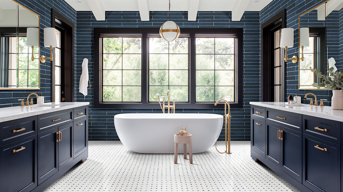 AZULA BASKETWEAVE POLISHED Mosaic, Floor or Wall Tile - Shop at Home Craft Studio - 3