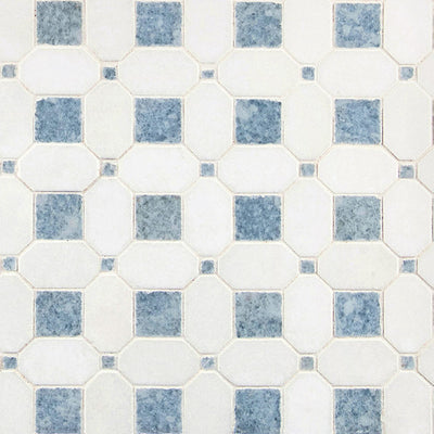 AZULA HATCHWORK POLISHED Floor or Wall Tile, Mosaic - Shop at Home Craft Studio - 1