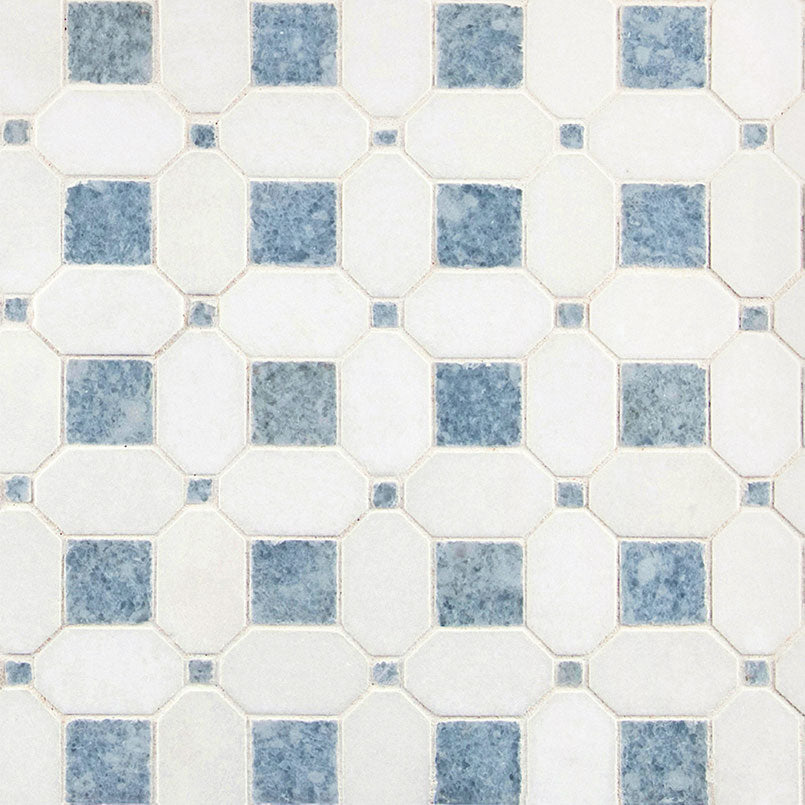 AZULA HATCHWORK POLISHED Floor or Wall Tile, Mosaic - Shop at Home Craft Studio - 1