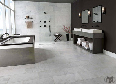 Arabescato Carrara 12X12 Polished Floor or Wall Tile - Shop at Home Craft Studio - 9
