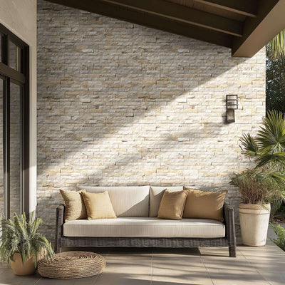 Arctic Golden Splitface 6x24 Panel Stacked Stone - Shop at Home Craft Studio - 6