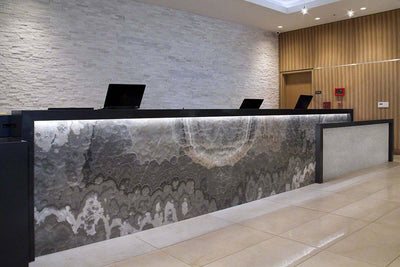 Arctic White Ledger Corner Stacked Stone Panels - Shop at Home Craft Studio - 8