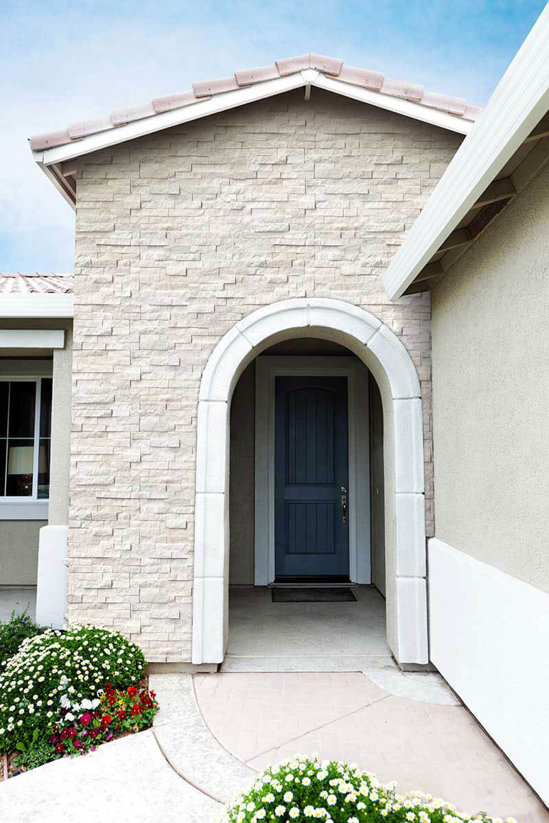 Arctic White Ledger Corner Stacked Stone Panels - Shop at Home Craft Studio - 11