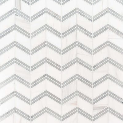 BIANCO DOLOMITE CHEVERON MOSAIC Mosaic, Wall Tile, Floor or Wall Tile - Shop at Home Craft Studio - 2