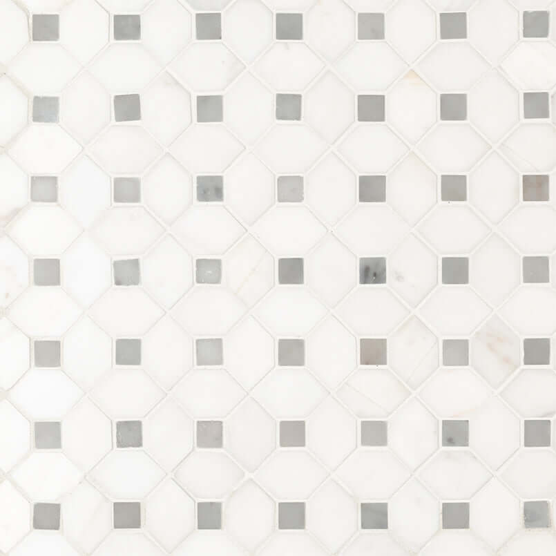 BIANCO DOLOMITE DOTTY MOSAIC Mosaic, Floor or Wall Tile - Shop at Home Craft Studio - 1