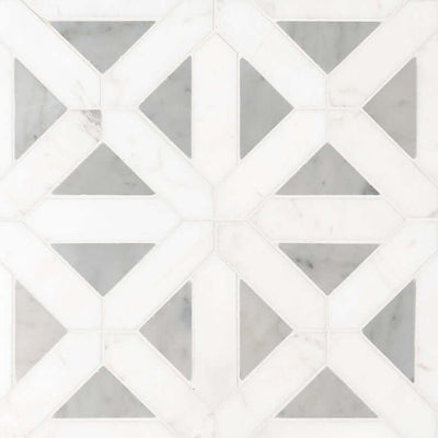 BIANCO DOLOMITE GEOMETRICA MOSAIC Mosaic, Floor or Wall Tile - Shop at Home Craft Studio - 1