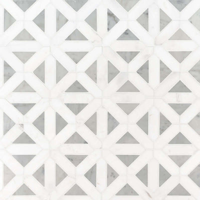 BIANCO DOLOMITE GEOMETRICA MOSAIC Mosaic, Floor or Wall Tile - Shop at Home Craft Studio - 2