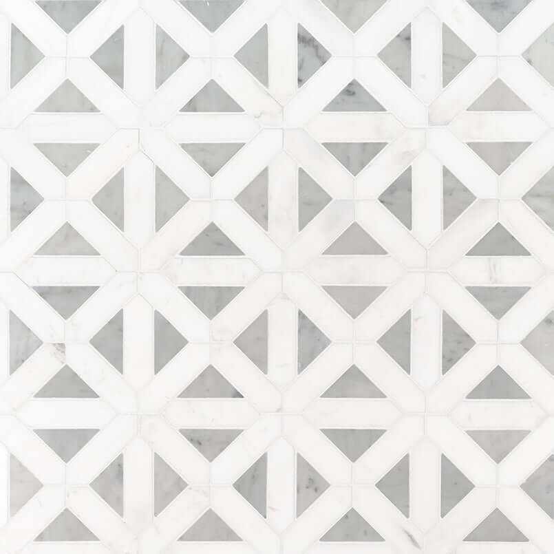 BIANCO DOLOMITE GEOMETRICA MOSAIC Mosaic, Floor or Wall Tile - Shop at Home Craft Studio - 2