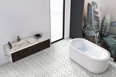 BIANCO DOLOMITE GEOMETRICA MOSAIC Mosaic, Floor or Wall Tile - Shop at Home Craft Studio - 6