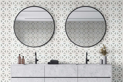 BIANCO DOLOMITE GEOMETRICA MOSAIC Mosaic, Floor or Wall Tile - Shop at Home Craft Studio - 7