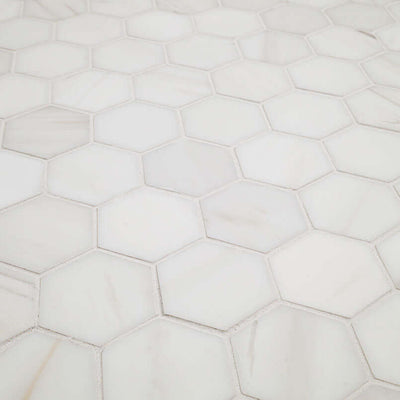 BIANCO DOLOMITE HEXAGON MOSAIC Mosaic, Floor or Wall Tile - Shop at Home Craft Studio - 2