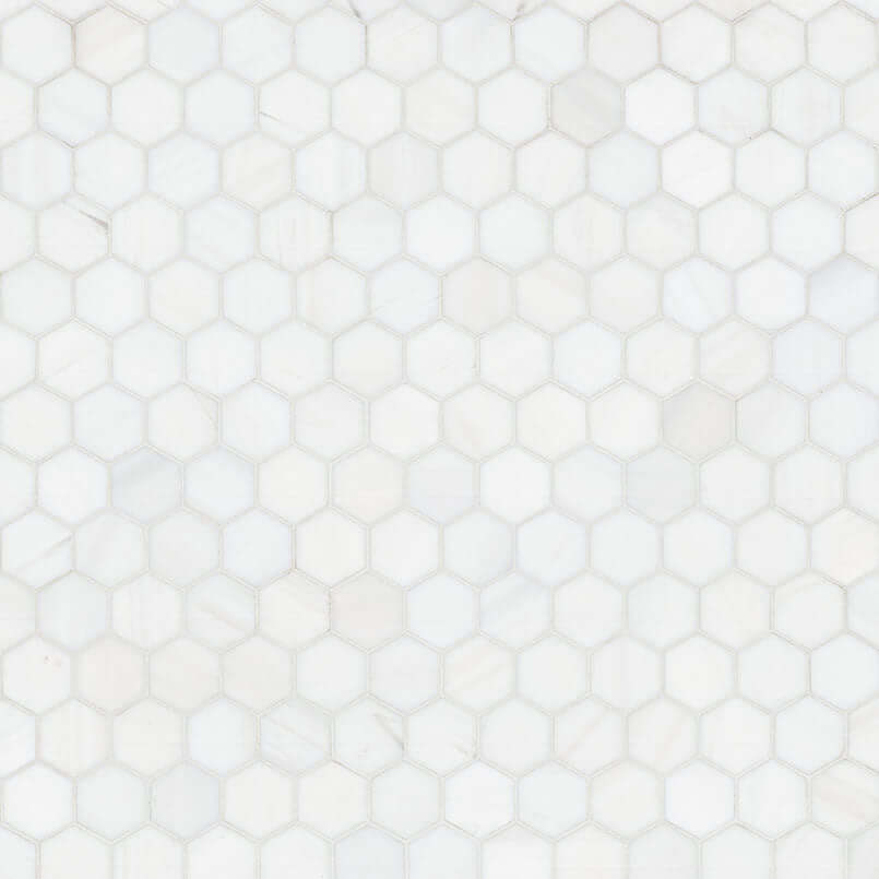 BIANCO DOLOMITE HEXAGON MOSAIC Mosaic, Floor or Wall Tile - Shop at Home Craft Studio - 3