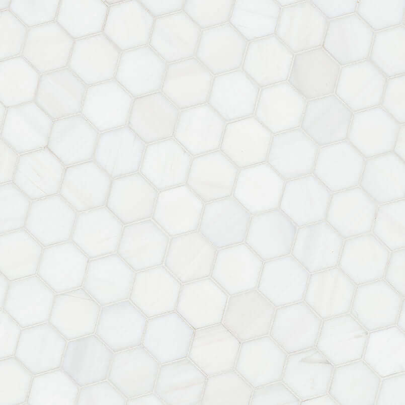 BIANCO DOLOMITE HEXAGON MOSAIC Mosaic, Floor or Wall Tile - Shop at Home Craft Studio - 4