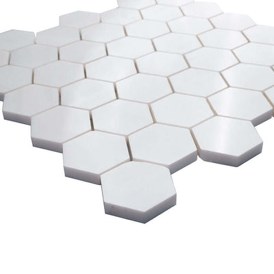 BIANCO DOLOMITE HEXAGON MOSAIC Mosaic, Floor or Wall Tile - Shop at Home Craft Studio - 5