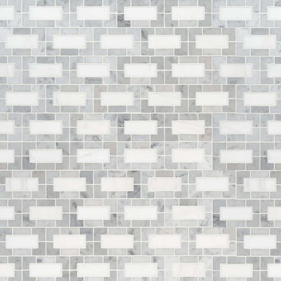 BIANCO DOLOMITE LYNX MOSAIC Mosaic, Floor or Wall Tile - Shop at Home Craft Studio - 2