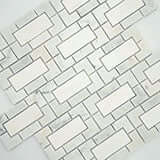 BIANCO DOLOMITE LYNX MOSAIC Mosaic, Floor or Wall Tile - Shop at Home Craft Studio - 3
