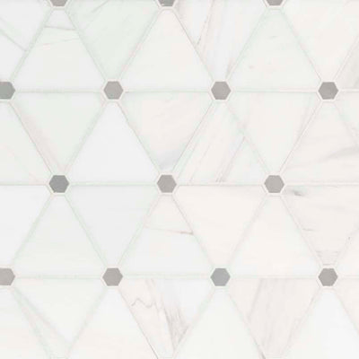 BIANCO DOLOMITE PINWHEEL MOSAIC Mosaic - Shop at Home Craft Studio - 1