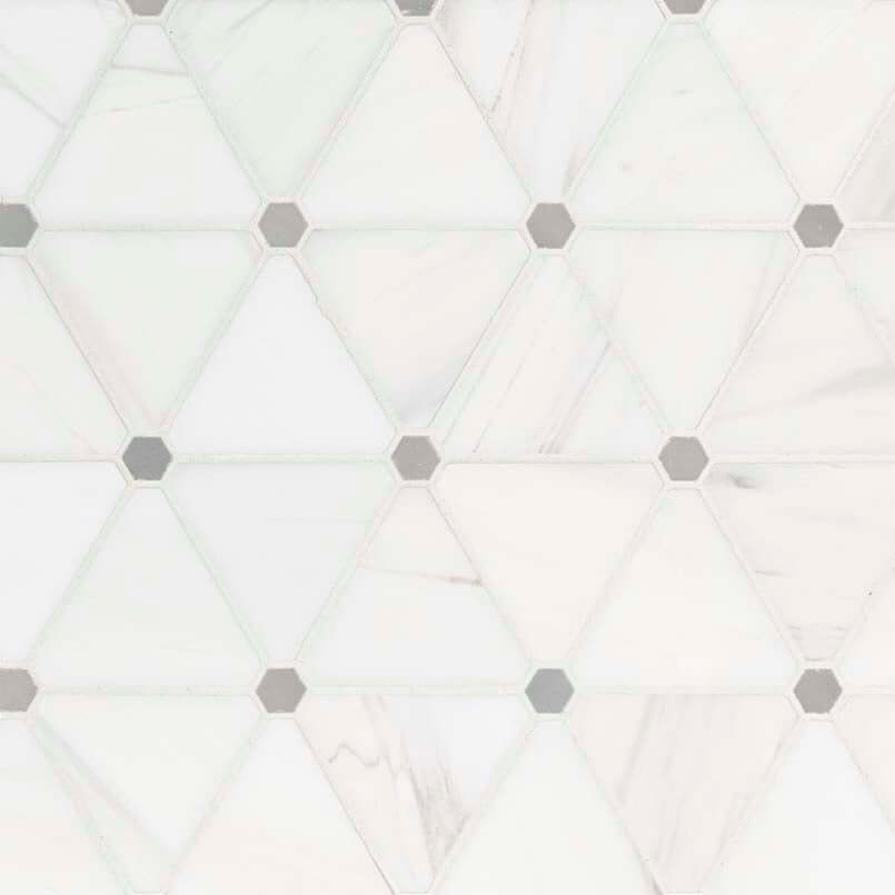 BIANCO DOLOMITE PINWHEEL MOSAIC Mosaic - Shop at Home Craft Studio - 1