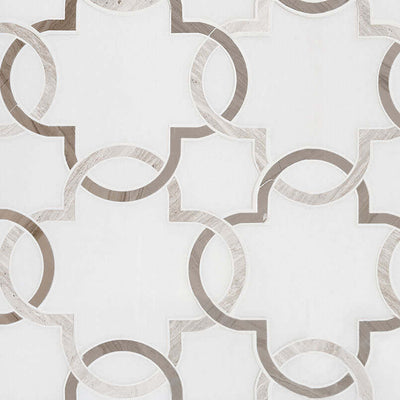 BIANCO QUATREFOIL POLISHED Floor or Wall Tile, Mosaic - Shop at Home Craft Studio - 1