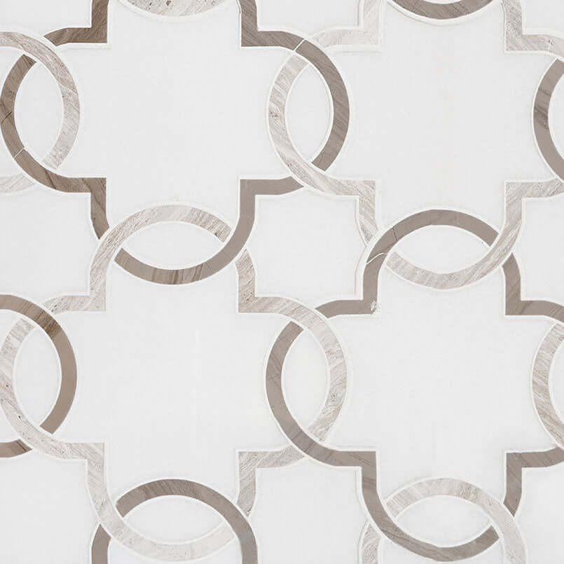 BIANCO QUATREFOIL POLISHED Floor or Wall Tile, Mosaic - Shop at Home Craft Studio - 1