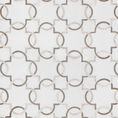 BIANCO QUATREFOIL POLISHED Floor or Wall Tile, Mosaic - Shop at Home Craft Studio - 2