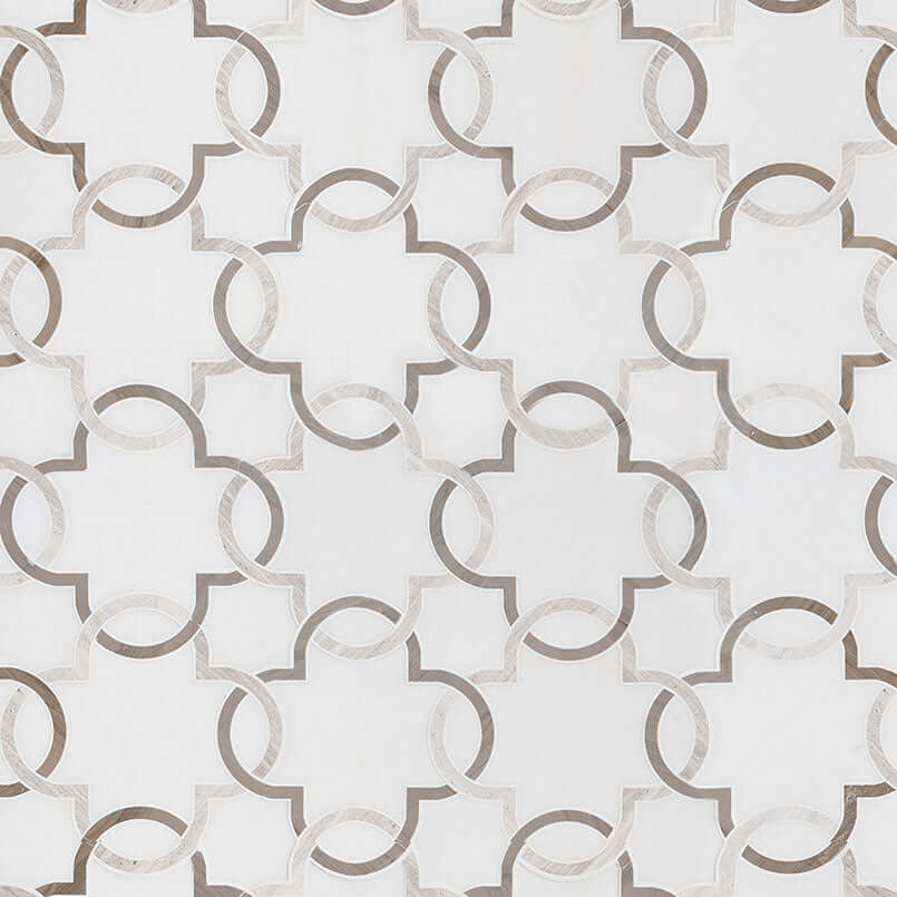 BIANCO QUATREFOIL POLISHED Floor or Wall Tile, Mosaic - Shop at Home Craft Studio - 2