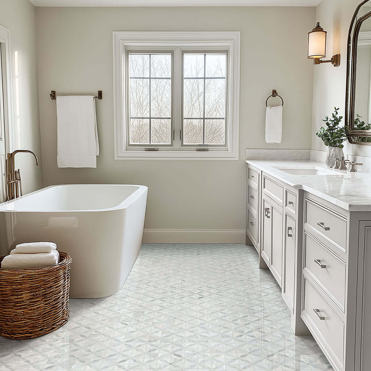 BIANCO STARLITE POLISHED Floor or Wall Tile, Mosaic - Shop at Home Craft Studio - 3