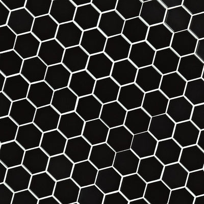 BLACK 2" HEXAGON MATTE Mosaic - Shop at Home Craft Studio - 2