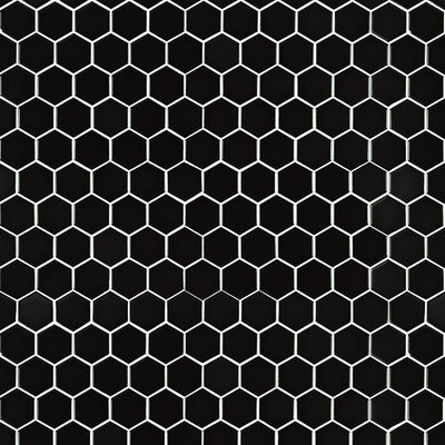 BLACK 2" HEXAGON MATTE Mosaic - Shop at Home Craft Studio - 3