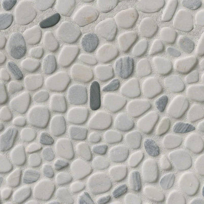 BLACK AND WHITE PEBBLES MESH BACKED Mosaic, Floor or Wall Tile - Shop at Home Craft Studio - 1