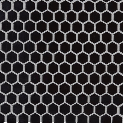 BLACK GLOSSY 1" HEX 6MM Mosaic, Wall Tile, Floor or Wall Tile - Shop at Home Craft Studio - 1