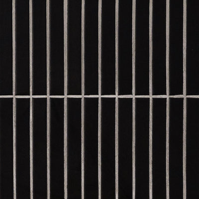 BLACK MATTE 1X6 STACK PATTERN Mosaic, Floor or Wall Tile - Shop at Home Craft Studio - 1