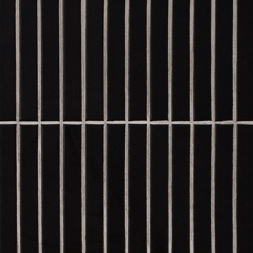 BLACK MATTE 1X6 STACK PATTERN Mosaic, Floor or Wall Tile - Shop at Home Craft Studio - 1