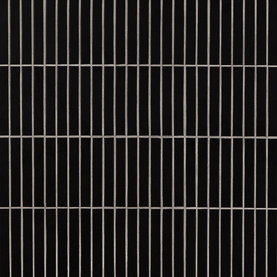 BLACK MATTE 1X6 STACK PATTERN Mosaic, Floor or Wall Tile - Shop at Home Craft Studio - 2