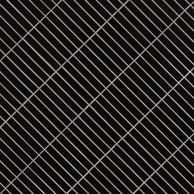BLACK MATTE 1X6 STACK PATTERN Mosaic, Floor or Wall Tile - Shop at Home Craft Studio - 3