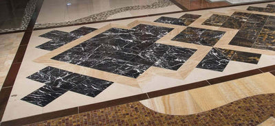 BLACK WITH VEIN 12X12 POLISHED Floor or Wall Tile - Shop at Home Craft Studio - 2