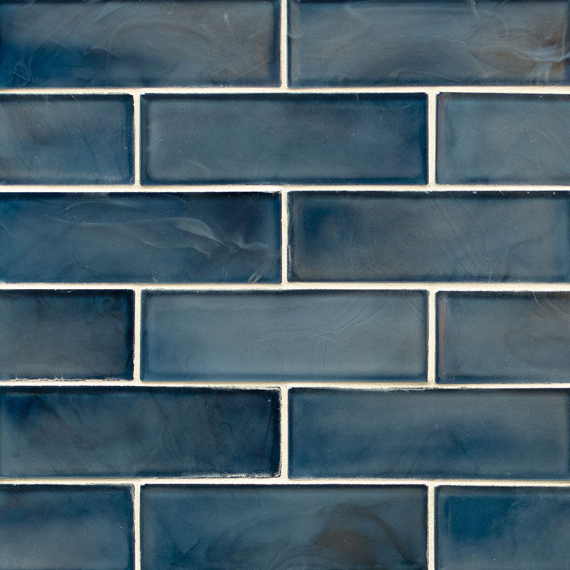 BLUE SHIMMER 2x6 SUBWAY Wall Tile - Shop at Home Craft Studio - 1