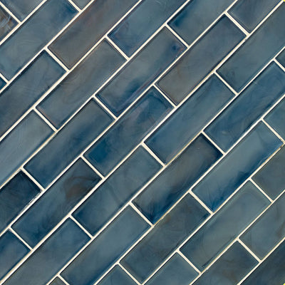 BLUE SHIMMER 2x6 SUBWAY Wall Tile - Shop at Home Craft Studio - 2