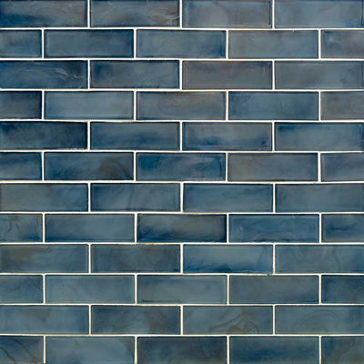 BLUE SHIMMER 2x6 SUBWAY Wall Tile - Shop at Home Craft Studio - 4