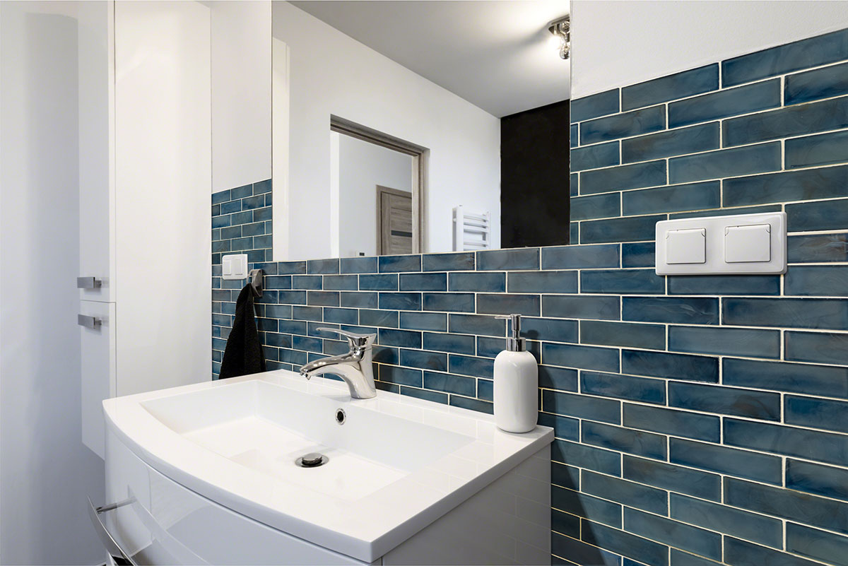 BLUE SHIMMER 2x6 SUBWAY Wall Tile - Shop at Home Craft Studio - 7