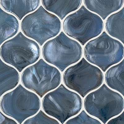 BLUE SHIMMER ARABESQUE Wall Tile, Mosaic - Shop at Home Craft Studio - 1