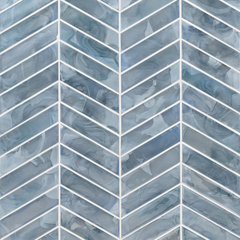 BLUE SHIMMER CHEVRON Mosaic - Shop at Home Craft Studio - 1