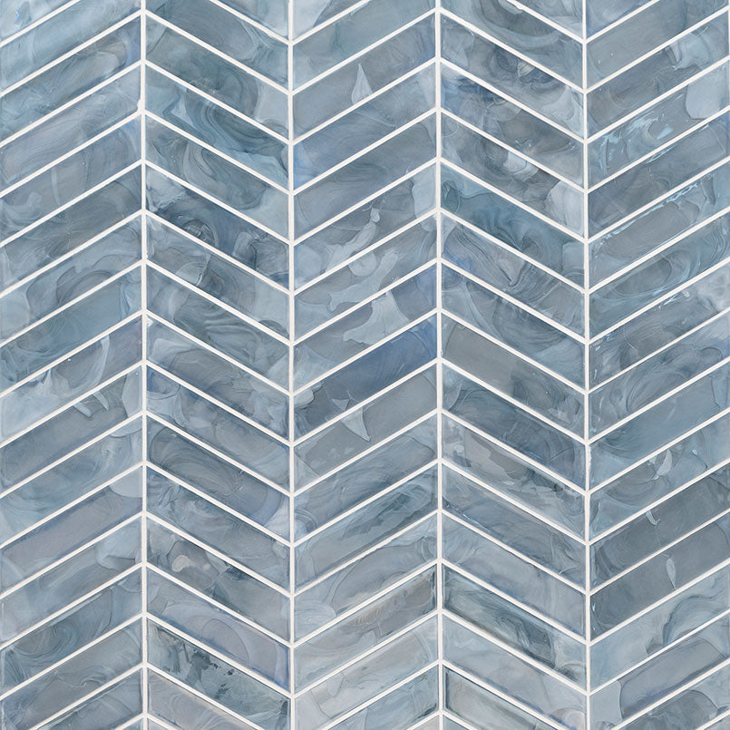BLUE SHIMMER CHEVRON Mosaic - Shop at Home Craft Studio - 3
